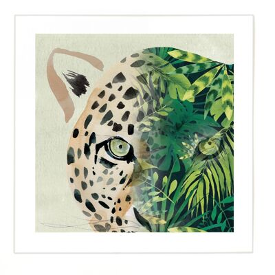 Estampado de leopardo - Imagen grande - Borde pequeño de 2,5 cm
