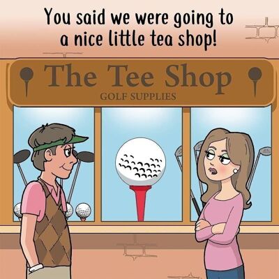 Little Tee Shop - Tarjeta de golf divertida