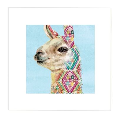 Llama Print - Smaller Image - Larger Border at 5cm