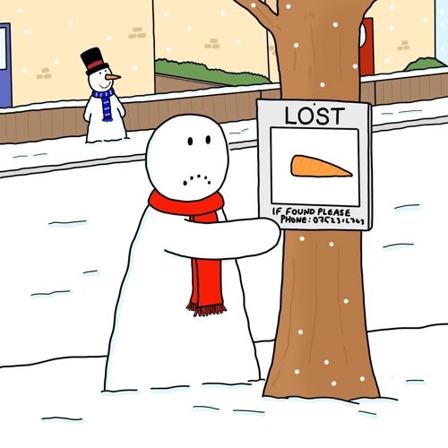 Lost Nose - Funny Christmas Card