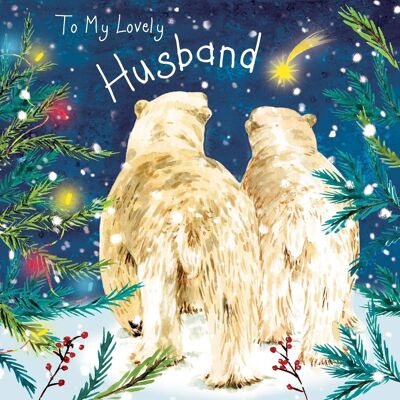 Cartolina di buon Natale del marito adorabile