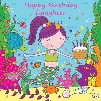 Mermaid Daughter Birthday Card