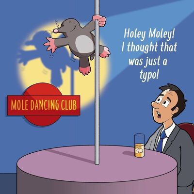 Mole Dancing - Funny Rude Card