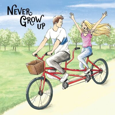 Never Grow Up - Tarjeta motivacional