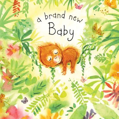 New Baby Card Orangutan