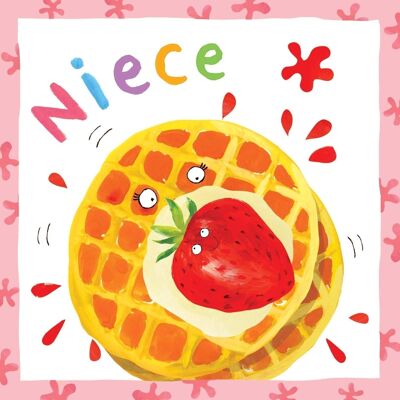 Biglietto di auguri per il compleanno della nipote - Waffle