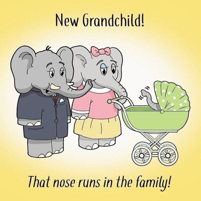 Nose Genetics - Funny New Grandchild Card