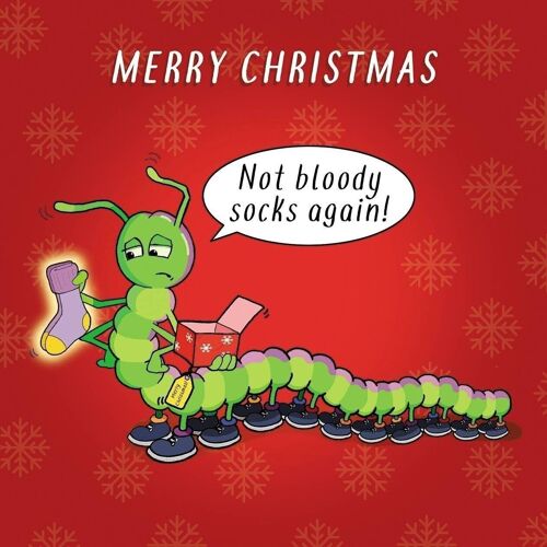 Not Bloody Socks Again - Funny Christmas Card