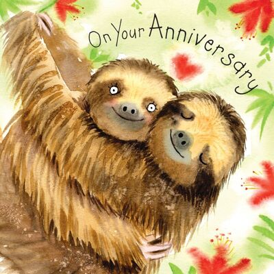 On Your Anniversary Card Sloths