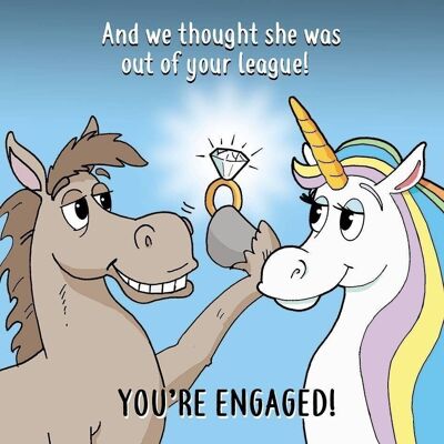 Out Of Your League - Funny Engagement Card