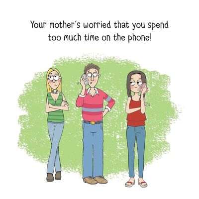 Phone Wars - Funny Teenager Card