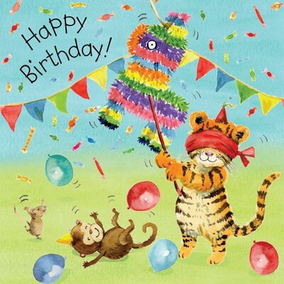 Pinata - Carte d'anniversaire pour enfants