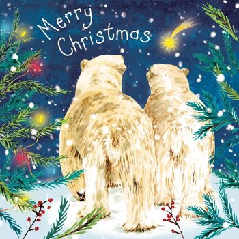 Ours polaires - Carte Joyeux Noël