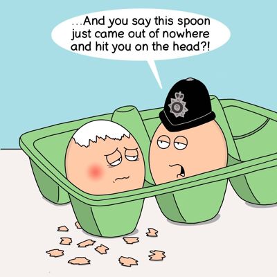 Police Egg - Funny Card