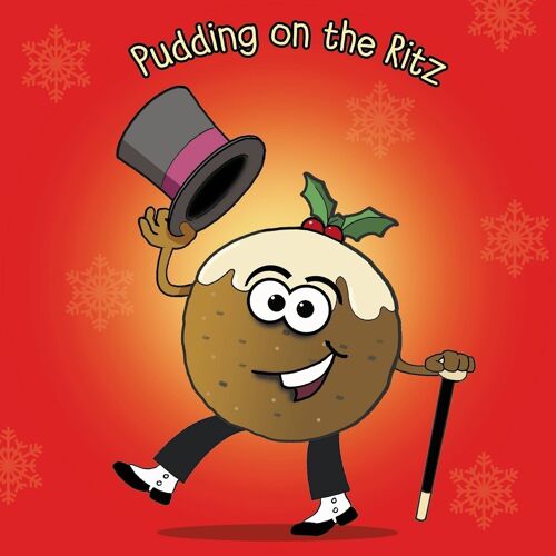 Pudding On The Ritz - Funny Xmas Card
