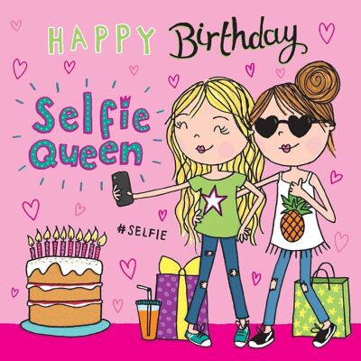 Selfie Queen - Biglietto di compleanno per ragazze