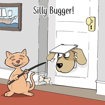Silly Bugger - Funny Cat Card