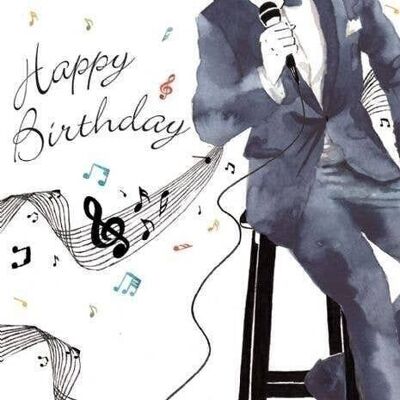 Chanteur - Carte d'anniversaire pour lui