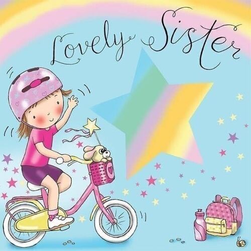 Sister Birthday Card - Bicycle