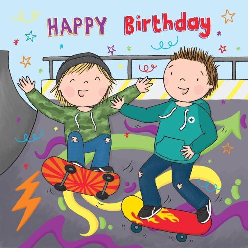Skateboard - Boys Birthday Card