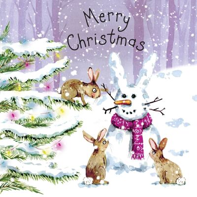 Snowrabbit - Linda tarjeta de Navidad
