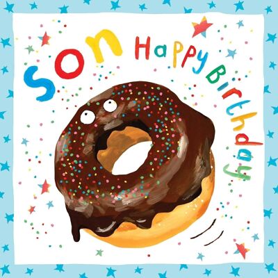 Son Birthday Card - Doughnut
