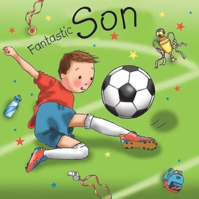 Tarjeta de cumpleaños para hijo - Fútbol