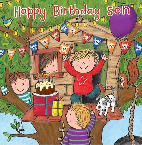 Son Birthday Card - Treehouse