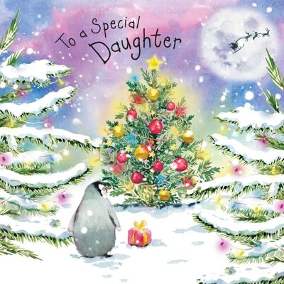 Tarjeta de Feliz Navidad especial para hija
