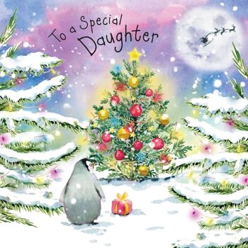 Carte spéciale de joyeux Noël de fille