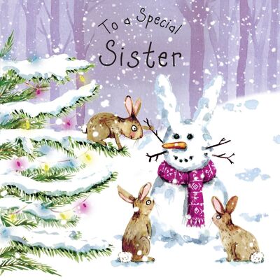Tarjeta de Feliz Navidad especial hermana