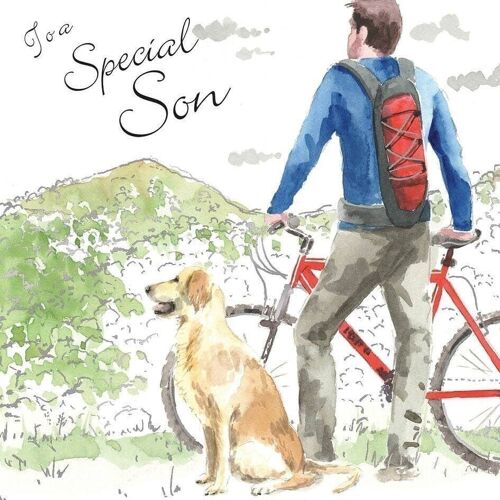 Special Son Birthday Card with Dog