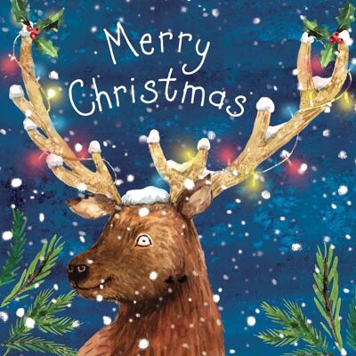 Stag - Happy Christmas Card