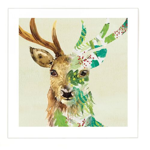 Stag Print - Large Image - Small Border at 2.5cm