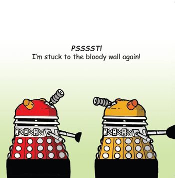 Stuck Daleks - Carte vierge drôle