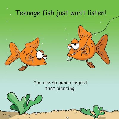 Teenager-Fisch - lustige Teenager-Karte