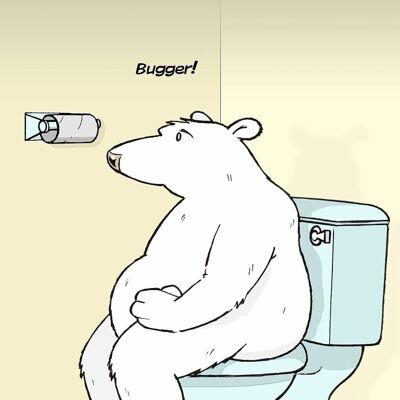 Toilettenpapier Bugger - lustige Karte