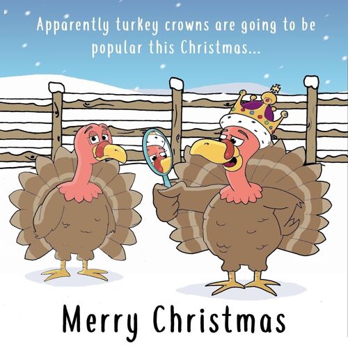 Turkey Crown - Funny Christmas Card
