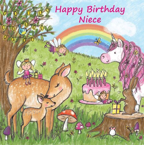 Unicorn Niece Birthday Card