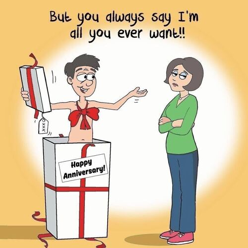 Unwanted Present- Funny Anniversary Card