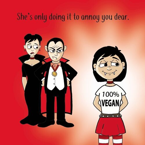 Vegan Vampire - Funny Teenager Card