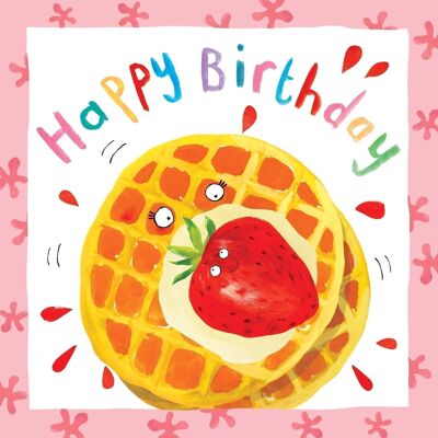 Waffle - Tarjeta de cumpleaños para niñas
