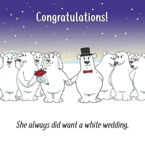 White Wedding - Funny Card For Wedding