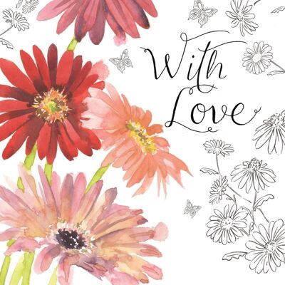 Mit Liebe – Geburtstagskarte für Frauen