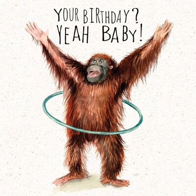 Yeah Baby - lustige Geburtstagskarte