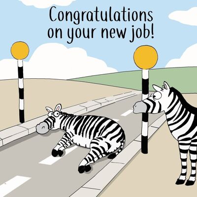 Zebrastreifen - lustige neue Jobkarte