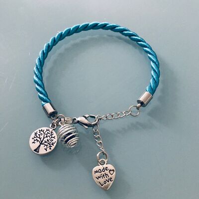 Bracelet femme turquoise arbre de vie et perle à parfumer, bracelet femme, bijoux, bracelet arbre de vie, cadeau de noel, bijoux cadeaux (SKU: PR-071)