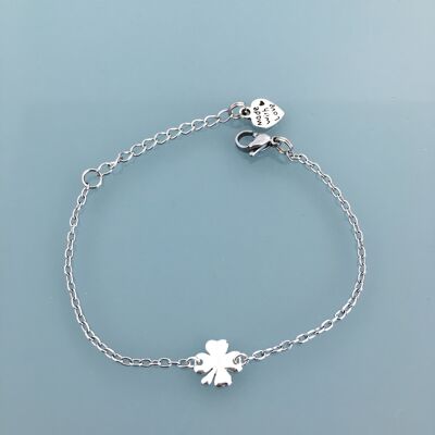 Silver clover bracelet, women's bracelet, gift jewelry, clover jewelry, silver bracelet, bracelet, silver jewelry (SKU: PR-082)