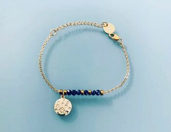 Bracelet constellation, gourmette pierres naturelles magiques Swarovski  perles Heishi or, bracelet doré, bracelet pierre, bijoux cadeaux (SKU: PR-151) 1