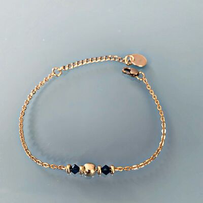 Bracelet pierre, gourmette pierres naturelles magiques Swarovski  perles Heishi or, bracelet doré, bracelet pierre, bijoux cadeaux (SKU: PR-177)
